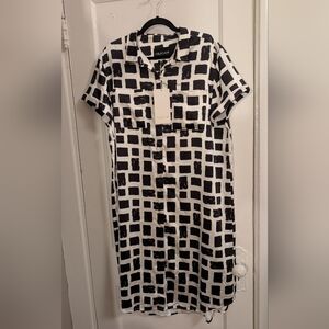 Wildfang Empower Button-down Satin Shirt Dress | Women's L